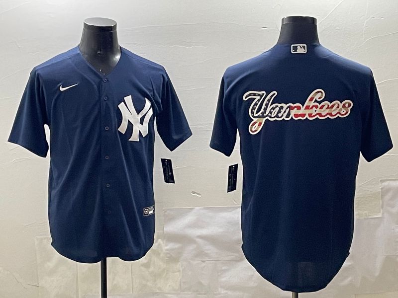 Men New York Yankees Blank Black Game 2025 Nike MLB Jersey style 4->new york yankees->MLB Jersey